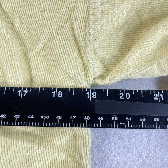 Vintage PECK & PECK Womens M* Yellow Corduroy Dagger Collar Button Down Shirt - Picture 5 of 11